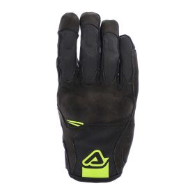 Cafe Racer Motorcycle Gloves ACERBIS CE SCRAMBLER Approved Black Yellow