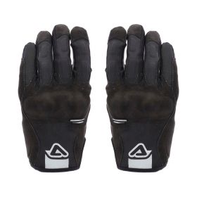 Cafe Racer Motorcycle Gloves ACERBIS CE SCRAMBLER Approved Black Grey