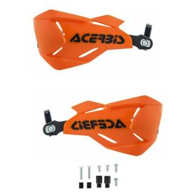 ACERBIS X-Factory Closed Handguards Orange/Black and Mounting Kit