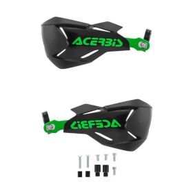 ACERBIS X-Factory Geschlossene Handguards Schwarz/Grün und Montageset