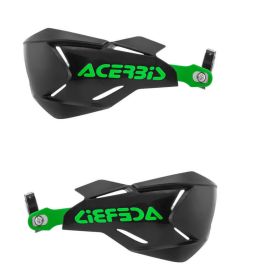 ACERBIS X-Factory Geschlossene Handguards Schwarz/Grün und Montageset