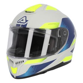 Integralhelm ACERBIS Krapon 22.06 Grau Blau Gelb Glänzend