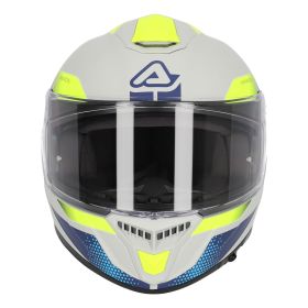 Integralhelm ACERBIS Krapon 22.06 Grau Blau Gelb Glänzend
