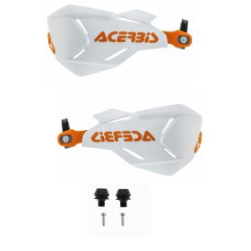 ACERBIS X-Factory Geschlossene Handguards Weiß/Orange und Montagesatz