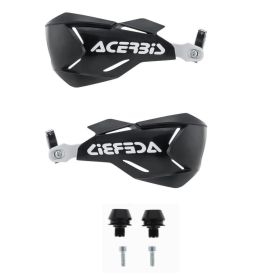 ACERBIS X-Factory Closed Handguards Black/White and Mounting Kit