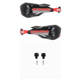 ACERBIS X-Factory Geschlossene Handguards Schwarz/Rot und Montagesatz