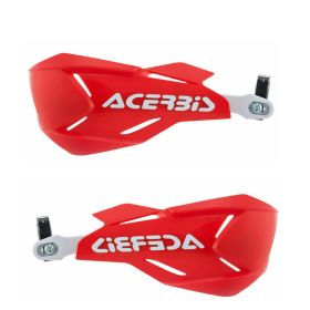 ACERBIS X-Factory Closed Handguards Red/White and Mounting Kit