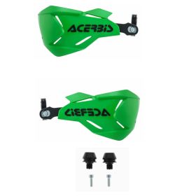 ACERBIS X-Factory Geschlossene Handguards Grün/Schwarz und Montageset