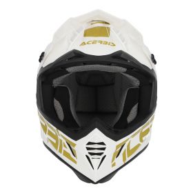 Casco Motocross ACERBIS X-Track 22.06 Bianco Oro Lucido