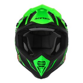 Motocross-Helm ACERBIS X-Track 22.06 Fluogrün, glänzendes Schwarz