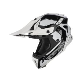 Motocross-Helm ACERBIS X-Track 22.06 Glänzendes Schwarzweiß
