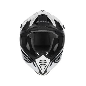 Motocross-Helm ACERBIS X-Track 22.06 Glänzendes Schwarzweiß