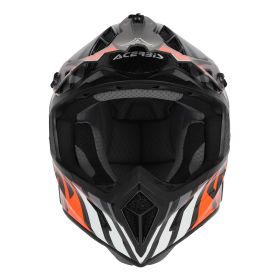 Motocross-Helm ACERBIS Steel Carbon 22.06 Schwarz-Orange-Fluo-Glanz