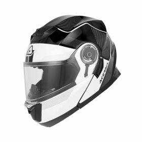 Modular Helm ACERBIS Serel 22.06 Glänzendes Schwarzweiß