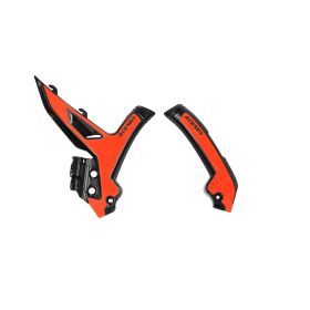 ACERBIS X-Grip Rahmenprotektor Schwarz/Orange für KTM
