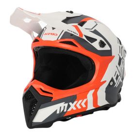 Motocross Helmet ACERBIS Profile 5 White Grey Orange