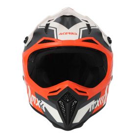 Motocross-Helm ACERBIS Profile 5 Weiß Grau Orange