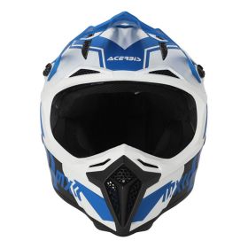 Motocross-Helm ACERBIS Profile 5 Weiß Blau Schwarz Matt