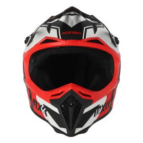 Motocross-Helm ACERBIS Profile 5 Weiß Schwarz Rot