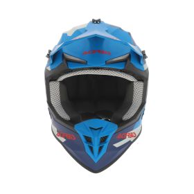 Casco Motocross ACERBIS Linear 22.06 Graphic Blu Rosso Opaco