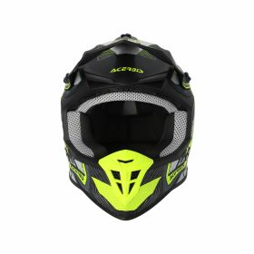 Casco Motocross ACERBIS Linear 22.06 Graphic Nero Giallo Fluo Opaco