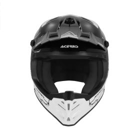 Motocross Kinderhelm ACERBIS Profile Junior Glänzendes Schwarzweiß
