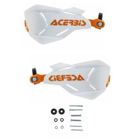 ACERBIS X-Factory Closed Handguards White/Orange and Mounting Kit