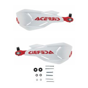 ACERBIS X-Factory Geschlossene Handguards Weiß/Rot und Montagesatz