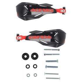 ACERBIS X-Factory Closed Handguards Black/Red and Mounting Kit