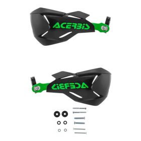 ACERBIS X-Factory Schwarz/Grün Geschlossene Handguards und Montageset