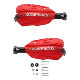 ACERBIS Endurance-X Garde-mains fermés Rouge/Blanc et Kit de montage