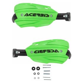Kit paramani chiusi ACERBIS Endurance-X verdi/neri e kit di montaggio