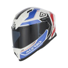 Casco Integrale ACERBIS X-Way Graphic Bianco Blu Rosso Lucido