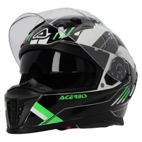Full Face Helmet ACERBIS X-Way Black White Green