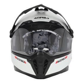 Motocross Kinderhelm ACERBIS Rider Junior Glänzendes Weiß