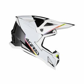 Casco Motocross ACERBIS T711 Bianco Nero Lucido