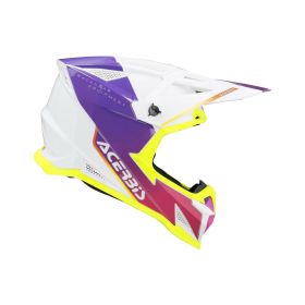 Casco Motocross ACERBIS T711 Bianco Viola Lucido