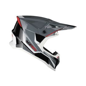 Casco Motocross ACERBIS T711 Grigio Nero Lucido