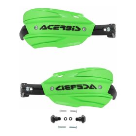 Kit paramani chiusi ACERBIS Endurance-X verdi/neri e kit di montaggio