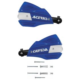 ACERBIS X-Factor Garde-mains fermées bleues et kit de montage