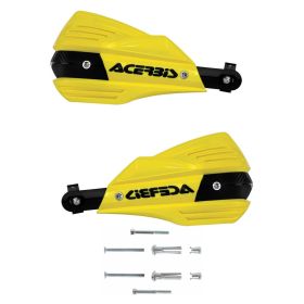 ACERBIS X-Factor Garde-mains fermées Jaunes et Kit de montage