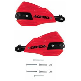 ACERBIS X-Factor Closed Hand Guards Red and Mounting Kit