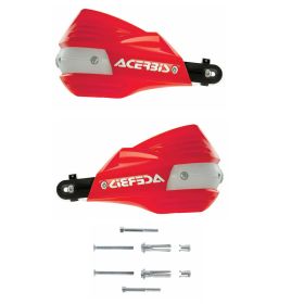 ACERBIS X-Factor closed handguard kit red/white and mounting kit