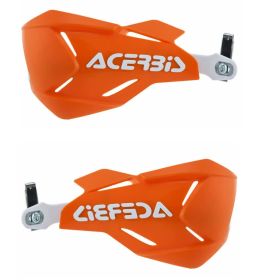 ACERBIS X-Factory Garde-mains fermés Orange/Blanc et kit de montage