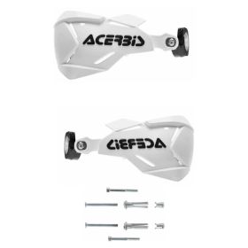 ACERBIS X-Factory Geschlossene Handguards Weiß/Weiß und Montagesatz