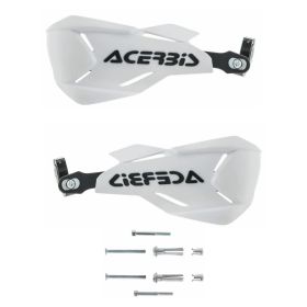 ACERBIS X-Factory Garde-mains fermés Blanc/Noir et kit de montage