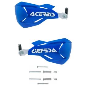 ACERBIS X-Factory Garde-mains fermés Bleu/Blanc et kit de montage