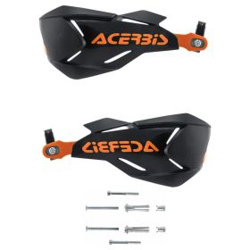 ACERBIS X-Factory geschlossene Handprotektoren schwarz/orange und Montagesatz