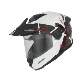 Casco Modulare ACERBIS P/J Rider Graphic Bianco Nero Rosso Lucido