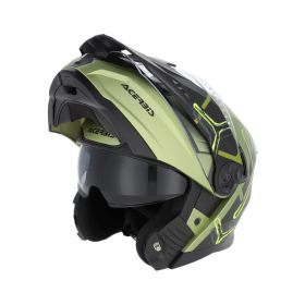 Casco Modulare ACERBIS P/J Rider Graphic Verde Nero Opaco